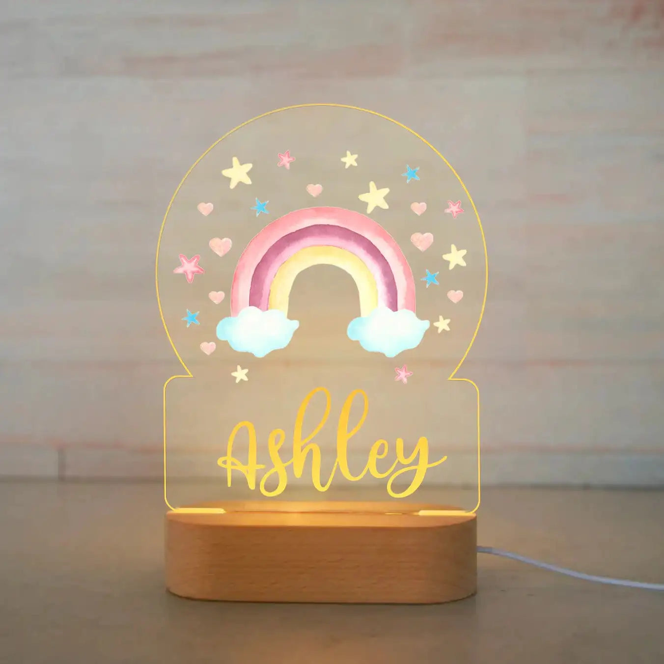 Custom Name Acrylic Night Light – Personalized Kids' Room Decor 🌙✨