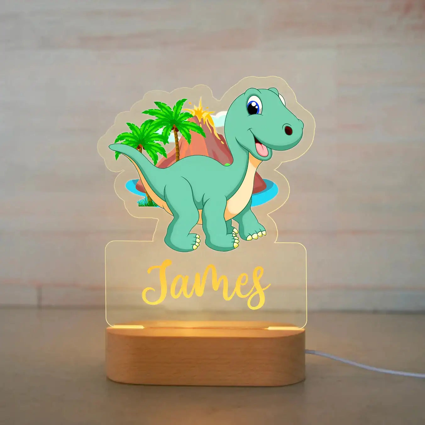 Custom Name Acrylic Night Light – Personalized Kids' Room Decor 🌙✨