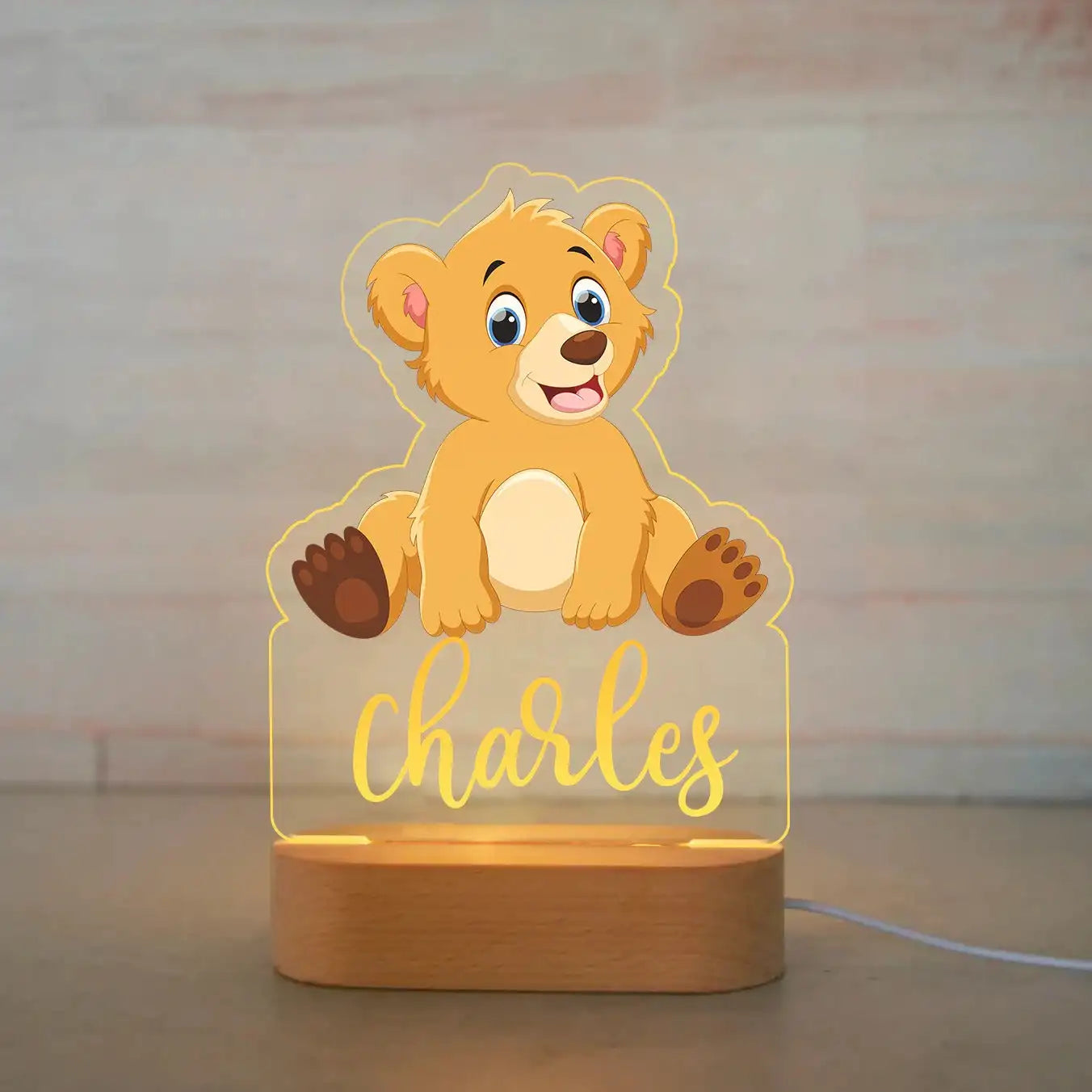 Custom Name Acrylic Night Light – Personalized Kids' Room Decor 🌙✨