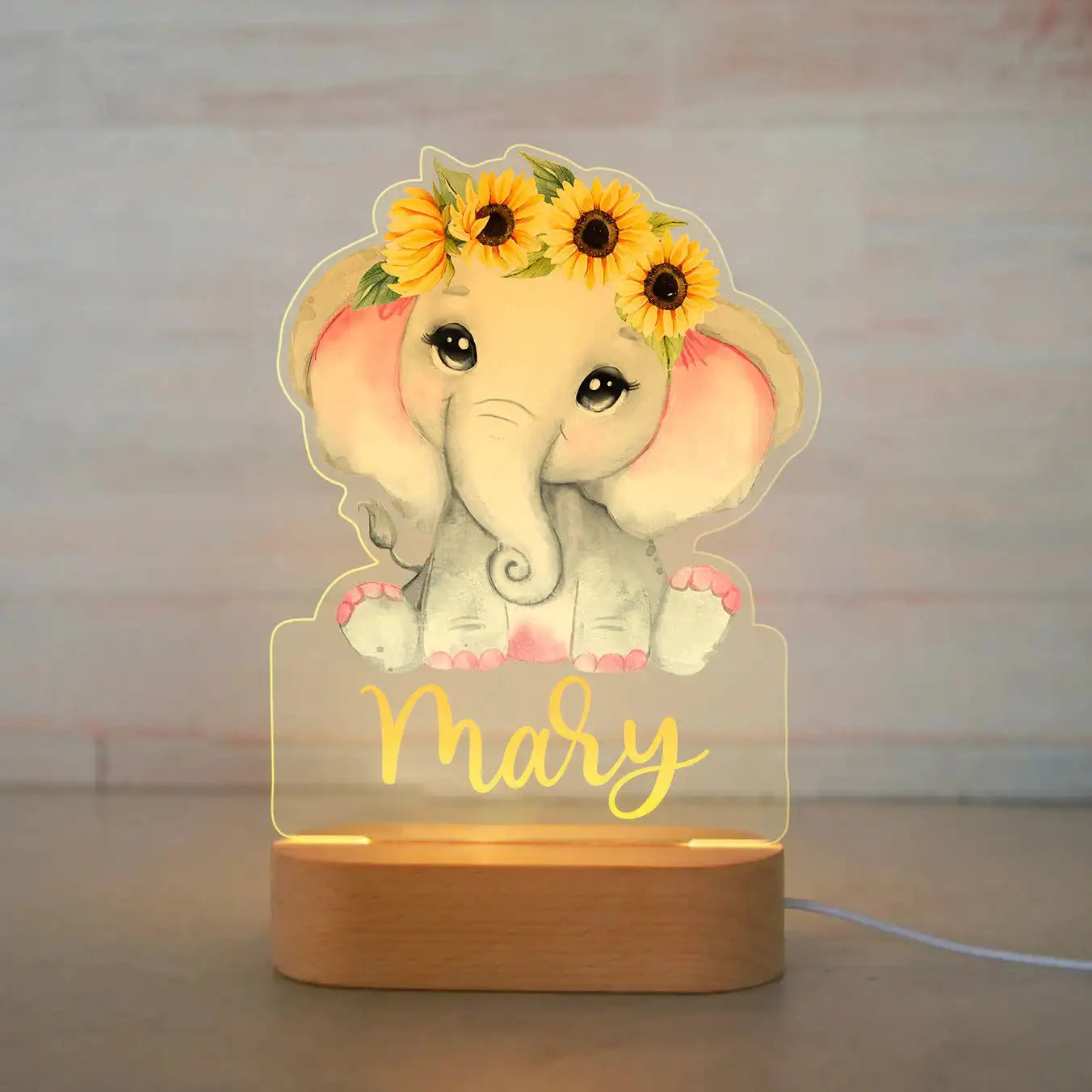 Custom Name Acrylic Night Light – Personalized Kids' Room Decor 🌙✨