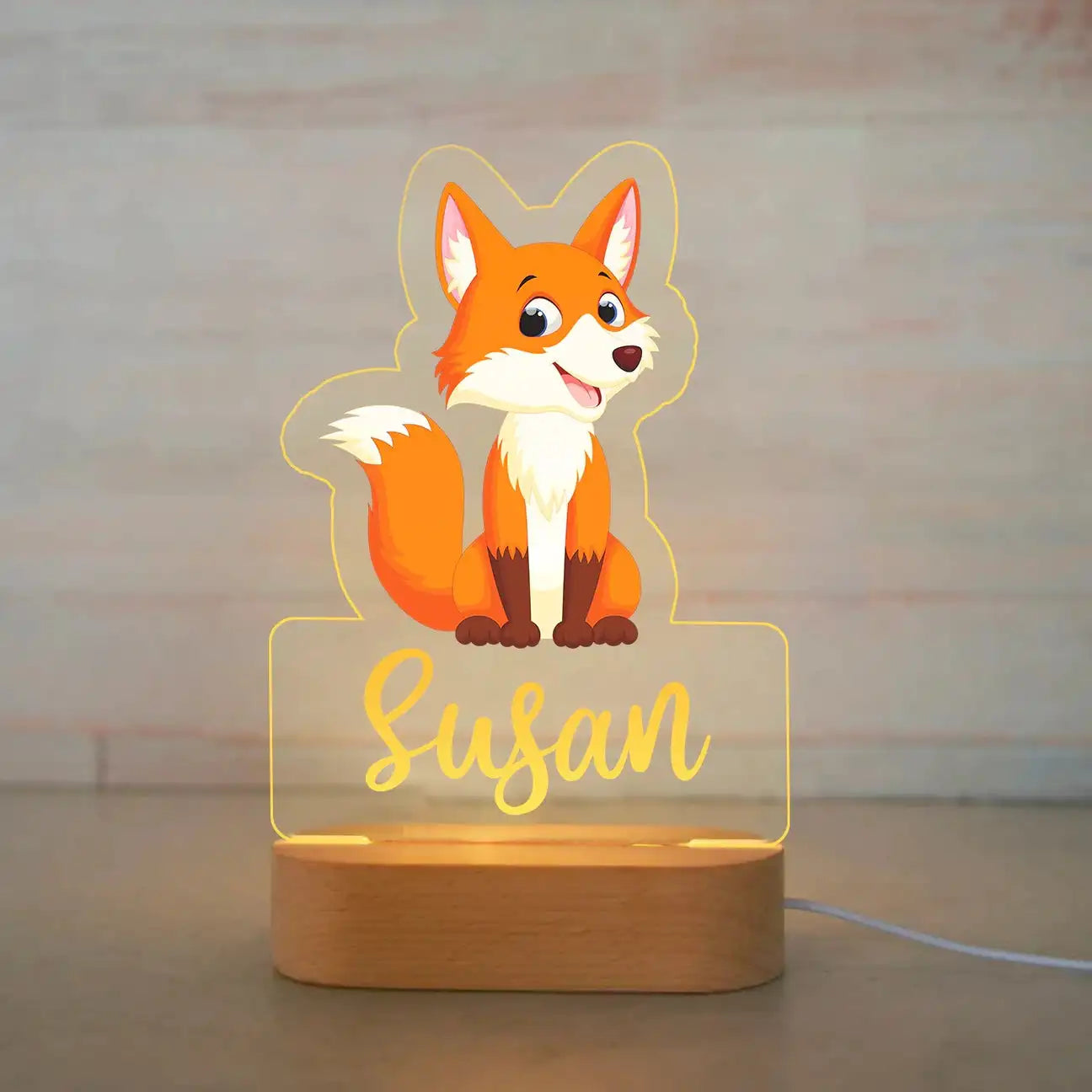 Custom Name Acrylic Night Light – Personalized Kids' Room Decor 🌙✨