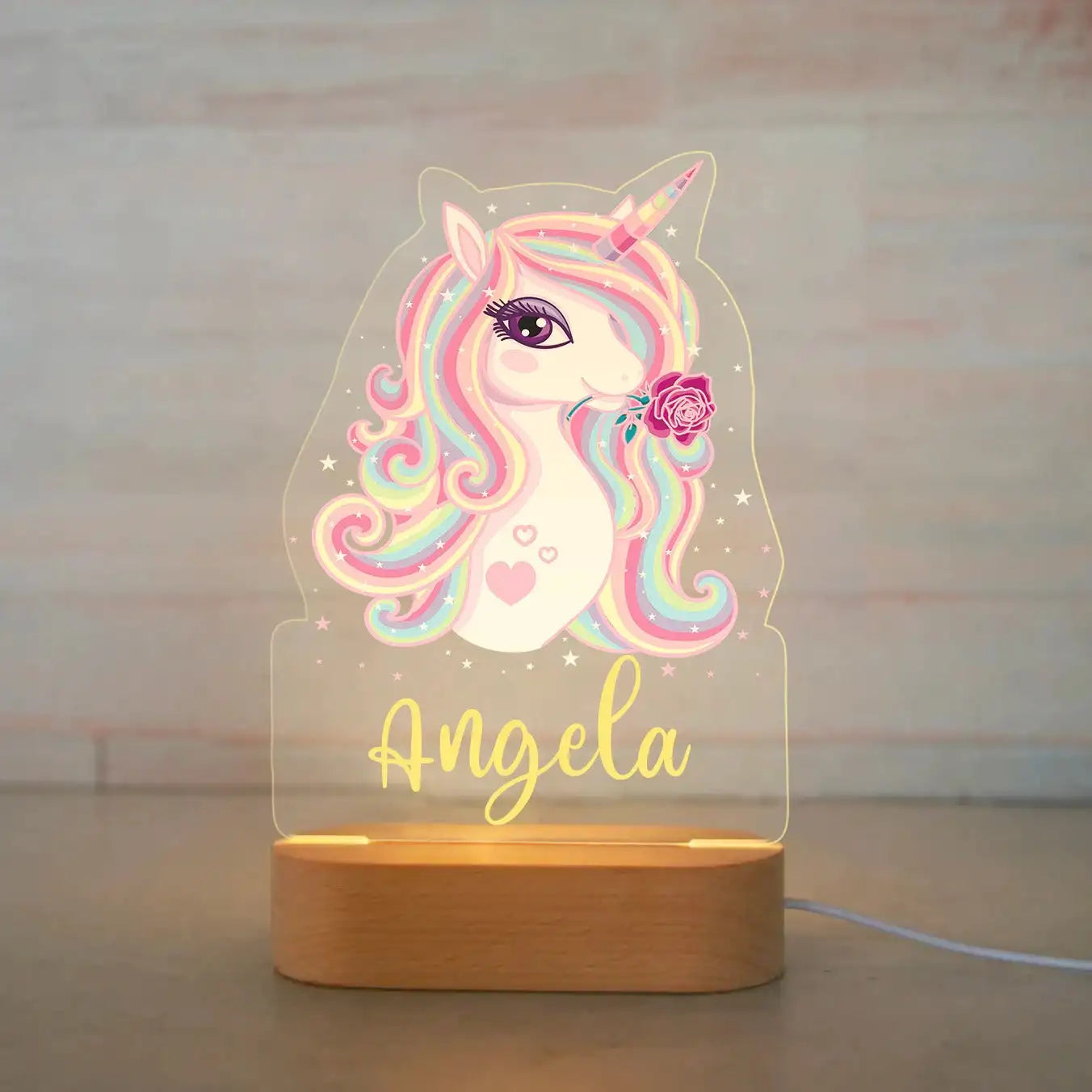 Custom Name Acrylic Night Light – Personalized Kids' Room Decor 🌙✨