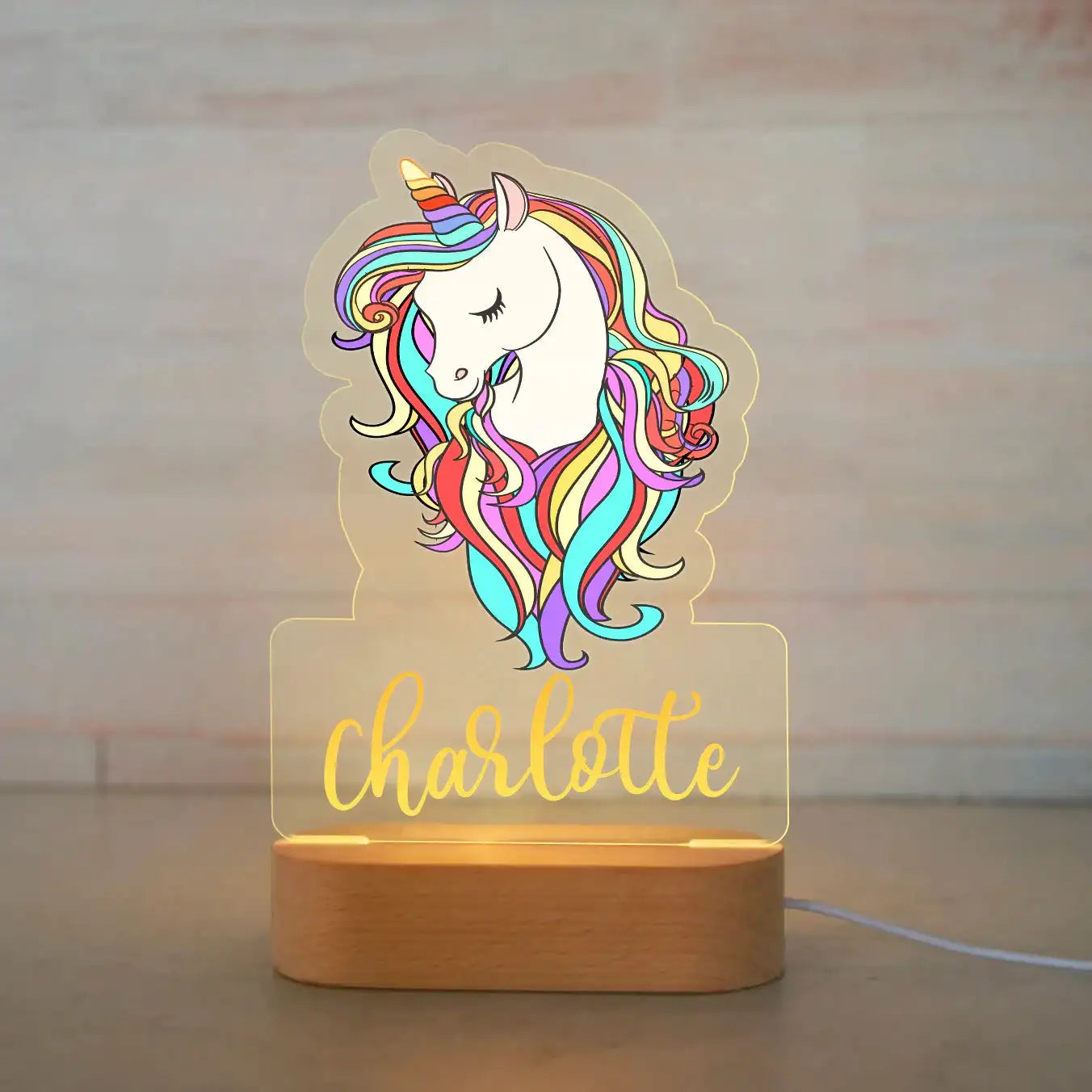 Custom Name Acrylic Night Light – Personalized Kids' Room Decor 🌙✨