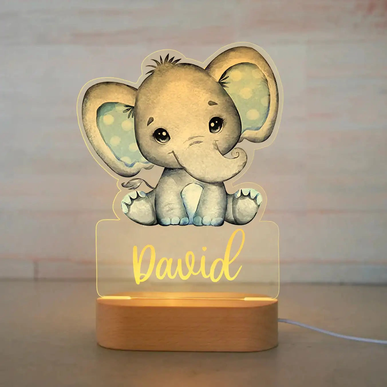 Custom Name Acrylic Night Light – Personalized Kids' Room Decor 🌙✨