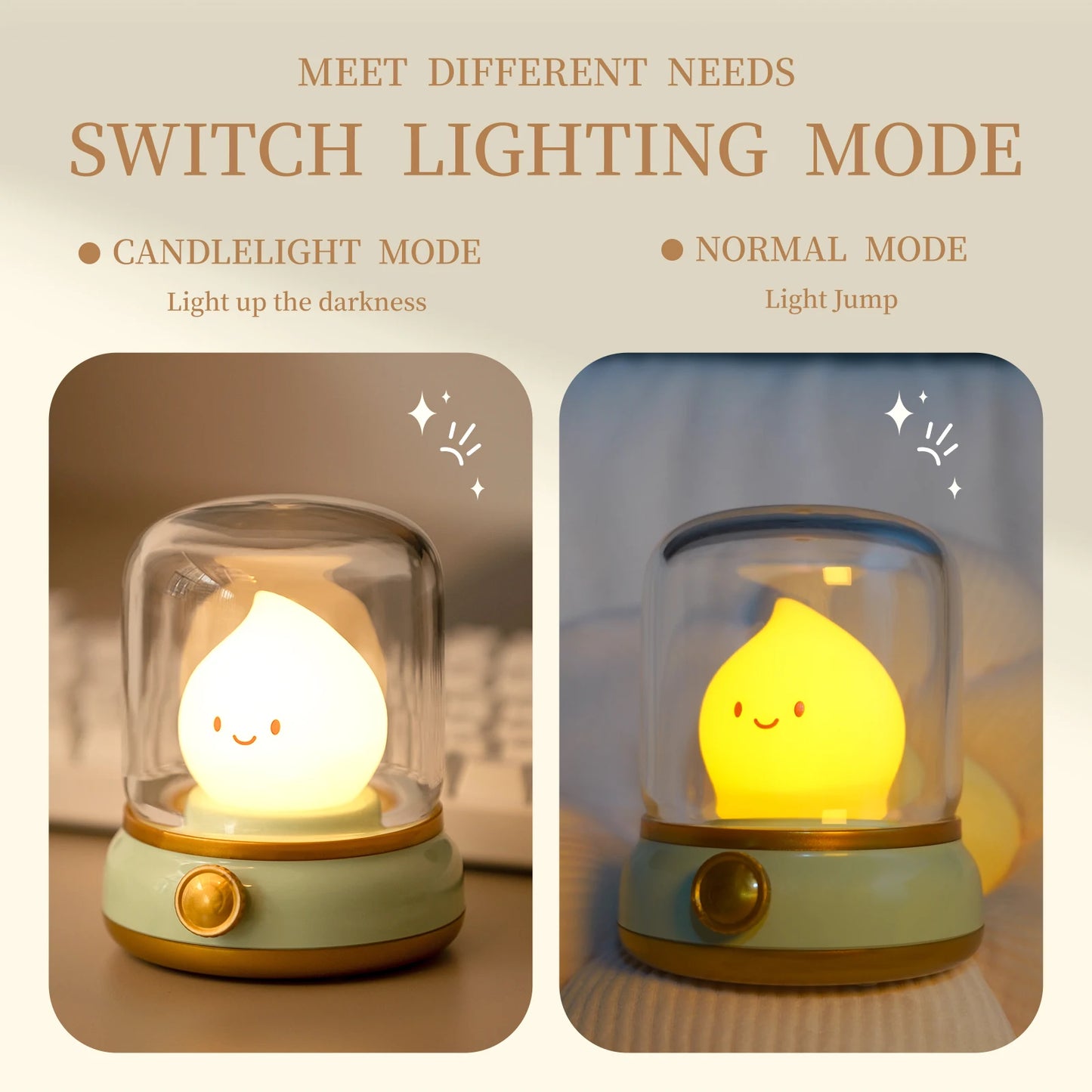 Mini LED Night Lamp – Cute, Portable & USB Rechargeable✨💡