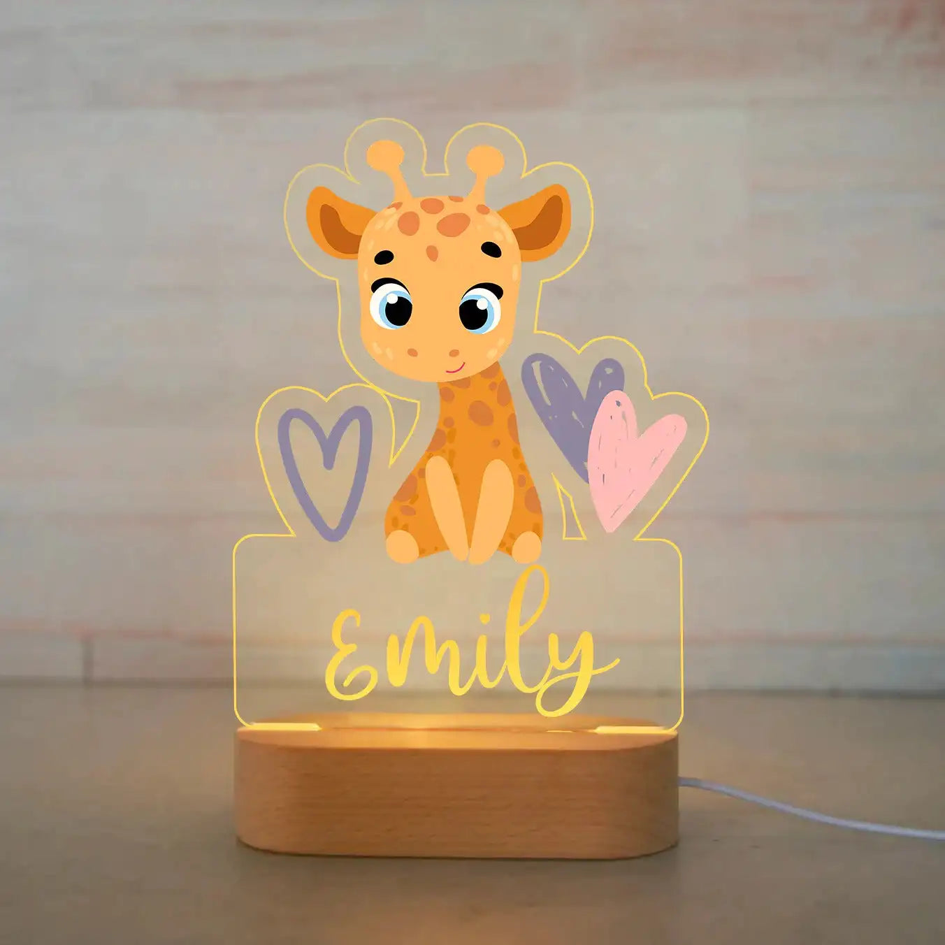 Custom Name Acrylic Night Light – Personalized Kids' Room Decor 🌙✨