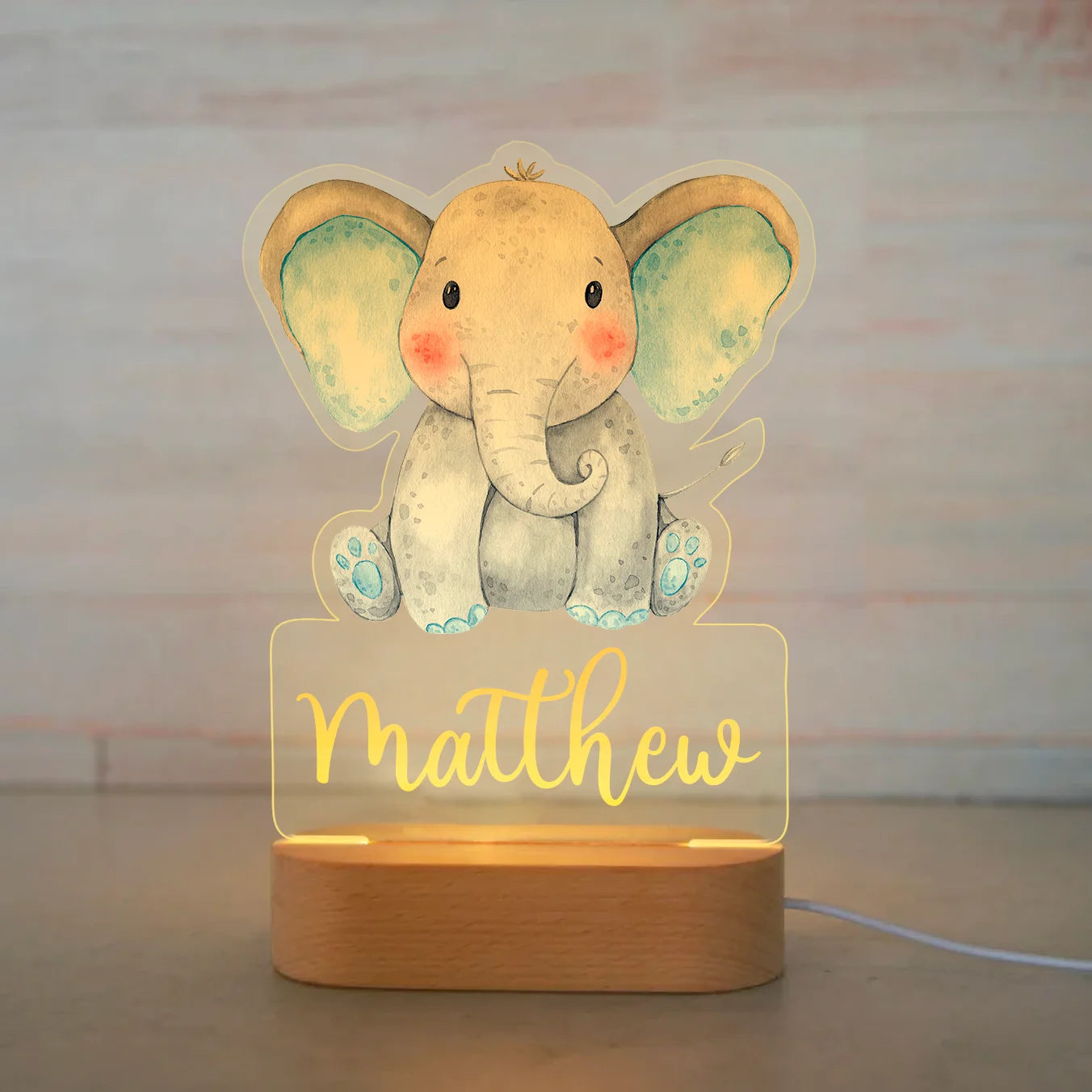 Custom Name Acrylic Night Light – Personalized Kids' Room Decor 🌙✨