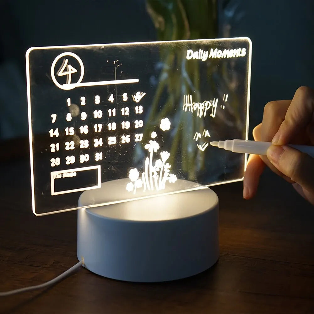 LED Message Board Night Light – Rewritable & Decorative Glow ✨📝