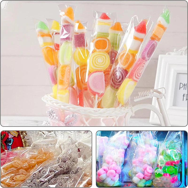 Clear Cellophane Treat Bags – Perfect for Candy, Cookies & Gifts🎁🍬