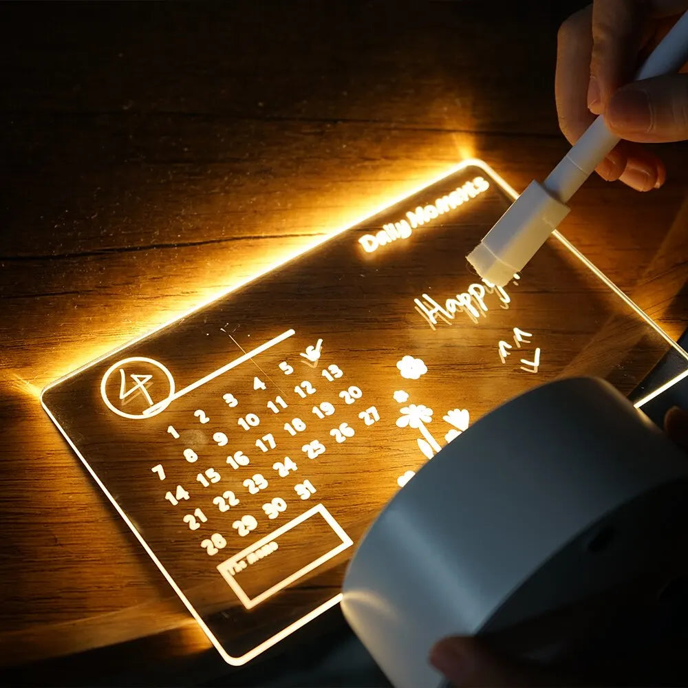 LED Message Board Night Light – Rewritable & Decorative Glow ✨📝