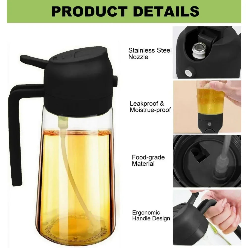 2-in-1 Olive Oil Dispenser & Sprayer – Perfect for Cooking & BBQ 🍳🌿