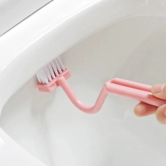 S-Shaped Toilet Brush – Curved Handle for Deep Cleaning 🚽