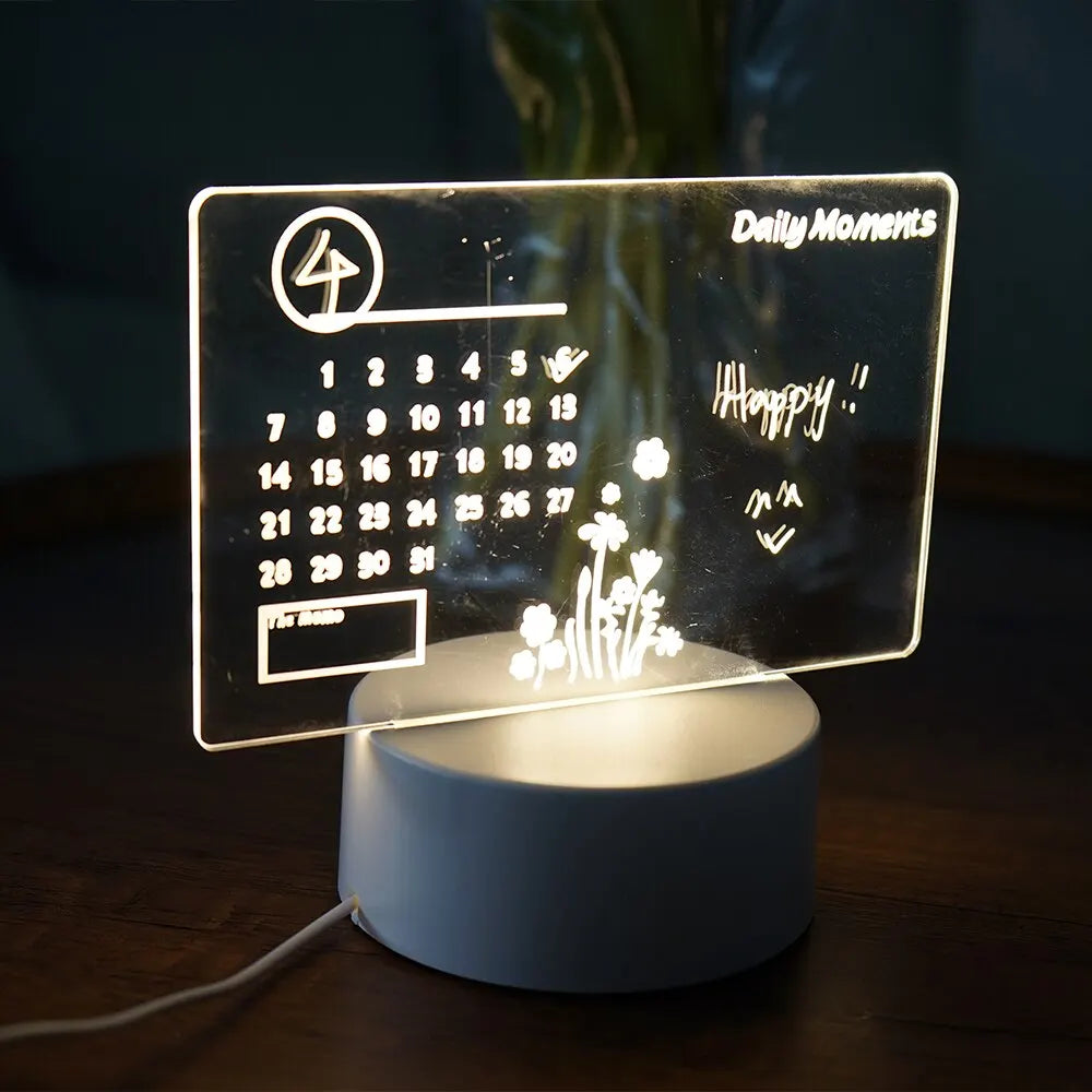 LED Message Board Night Light – Rewritable & Decorative Glow ✨📝