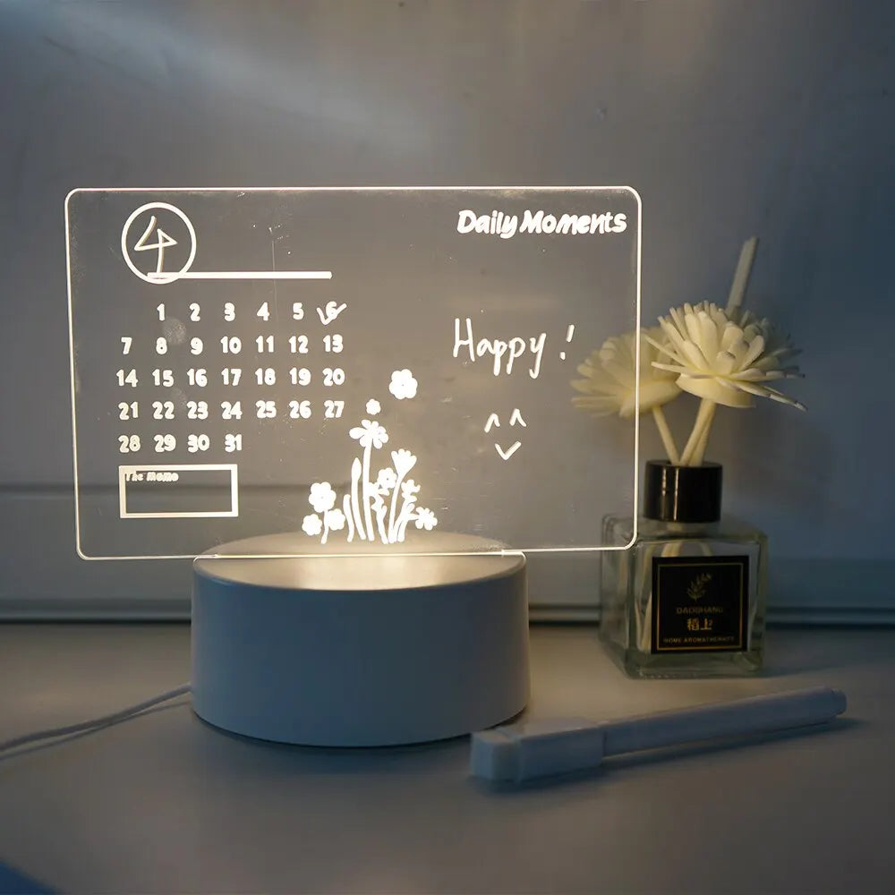 LED Message Board Night Light – Rewritable & Decorative Glow ✨📝