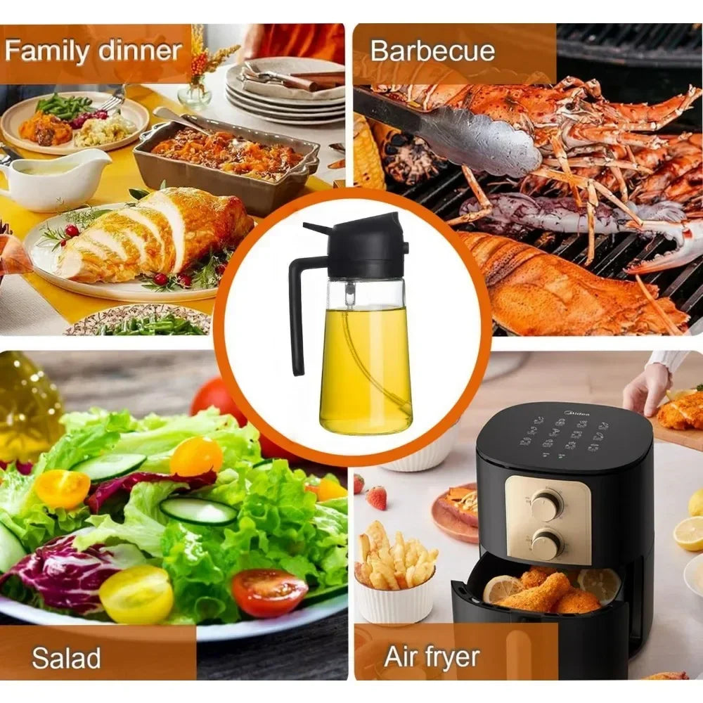 2-in-1 Olive Oil Dispenser & Sprayer – Perfect for Cooking & BBQ 🍳🌿