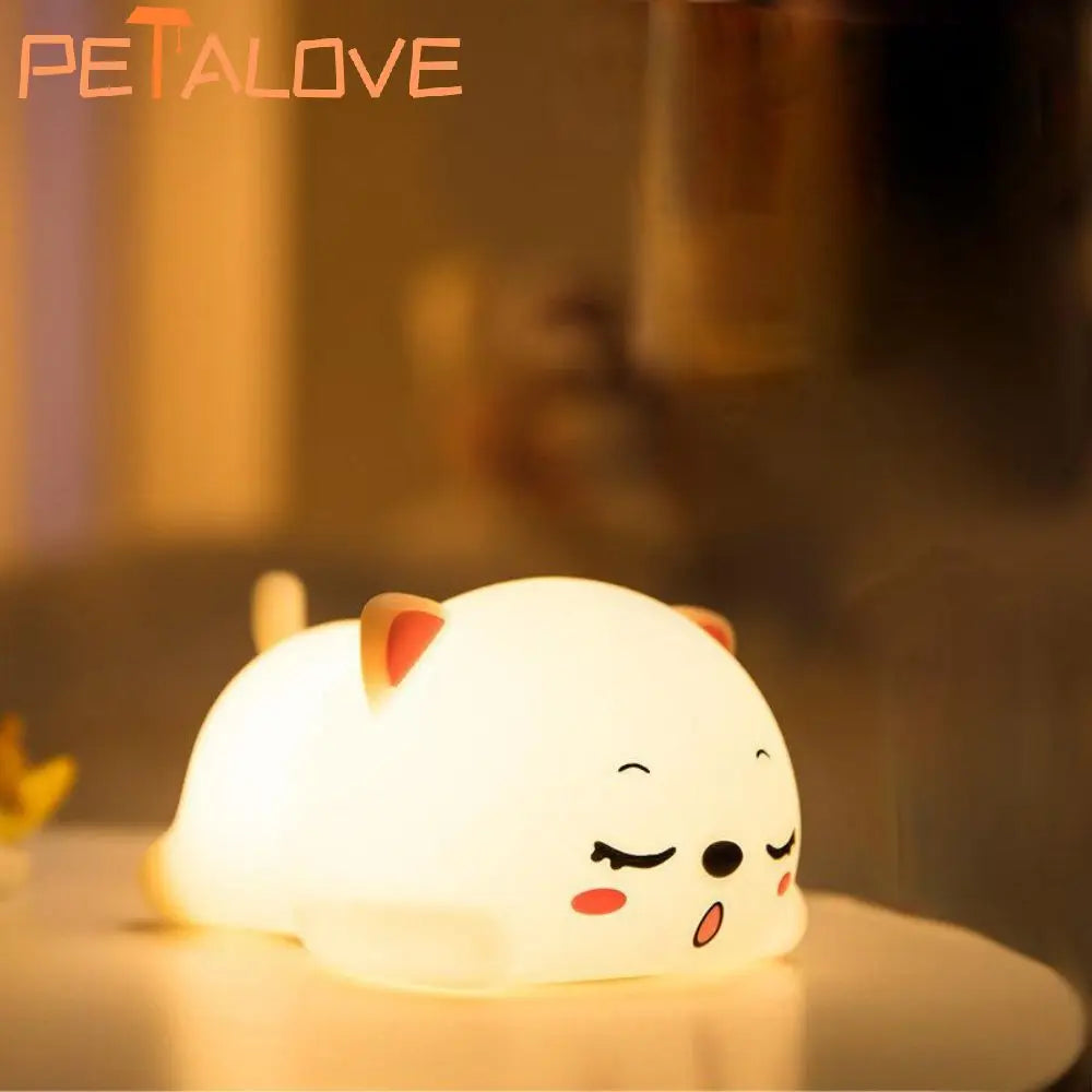 Silicone Night Light – Soft, Warm & USB Rechargeable🌙🐼🐰