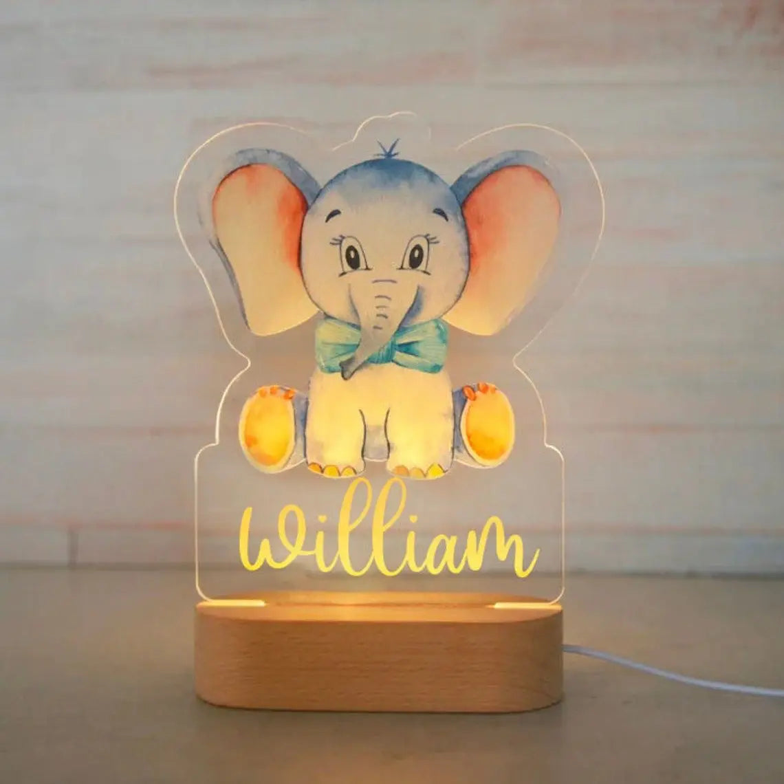 Custom Name Acrylic Night Light – Personalized Kids' Room Decor 🌙✨