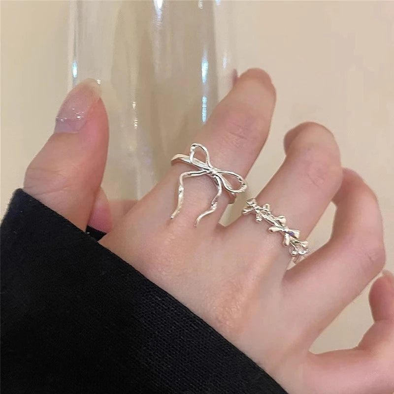 Elegant Bow Ribbon Rings – Adjustable & Stylish Jewelry Gift🎀✨