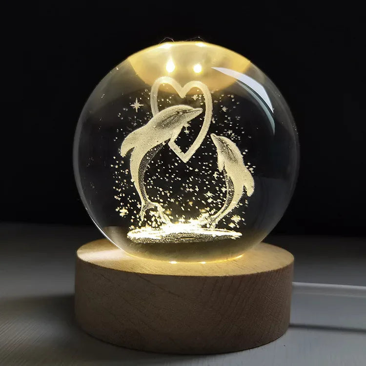 3D Crystal Galaxy Lamp – Enchanting Night Light ✨🌌