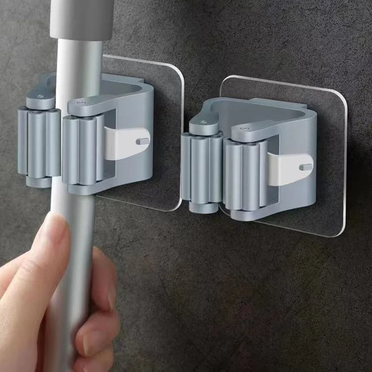 Adhesive Broom Holder – Wall-Mounted Mop Rack Organizer🧹✨