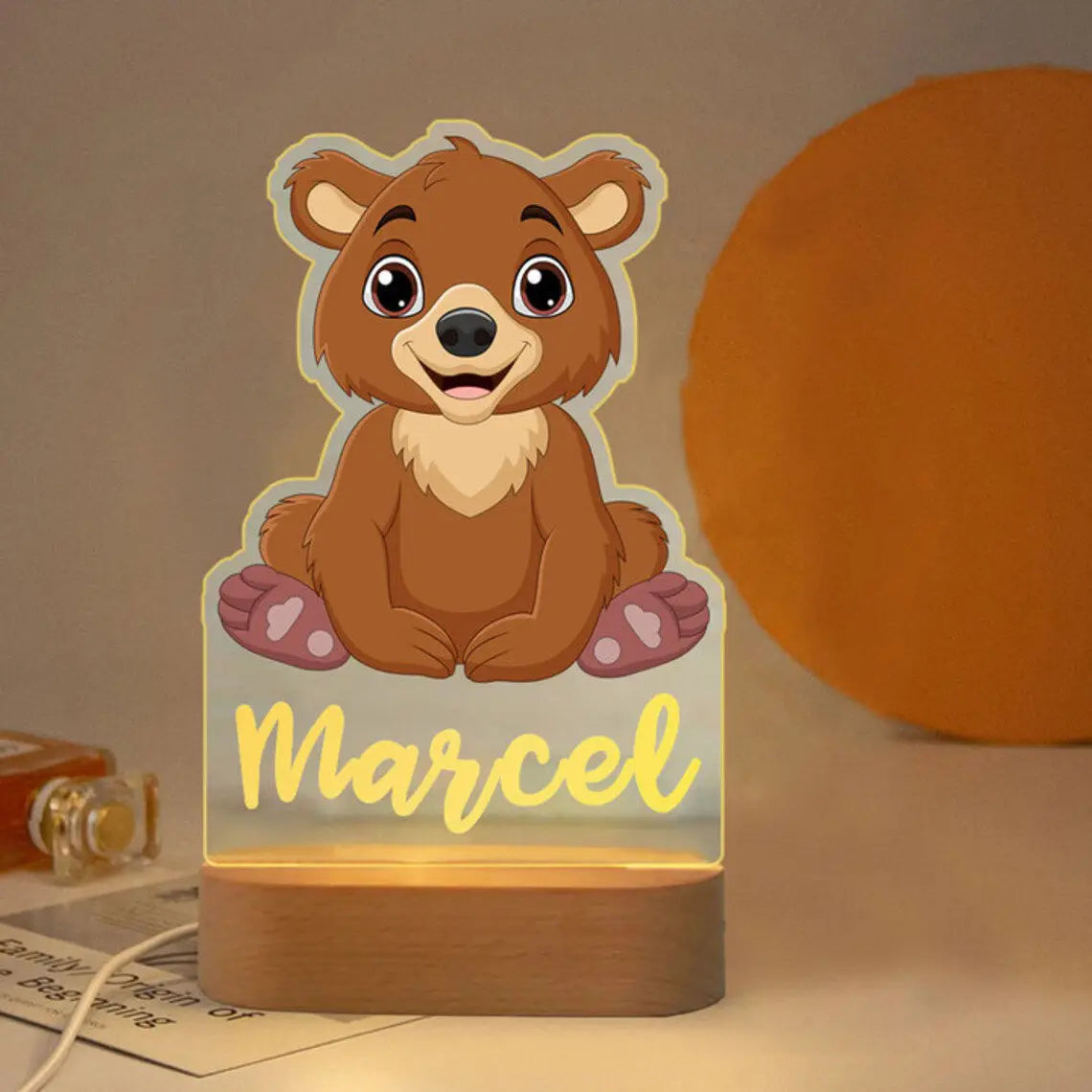 Custom Name Acrylic Night Light – Personalized Kids' Room Decor 🌙✨