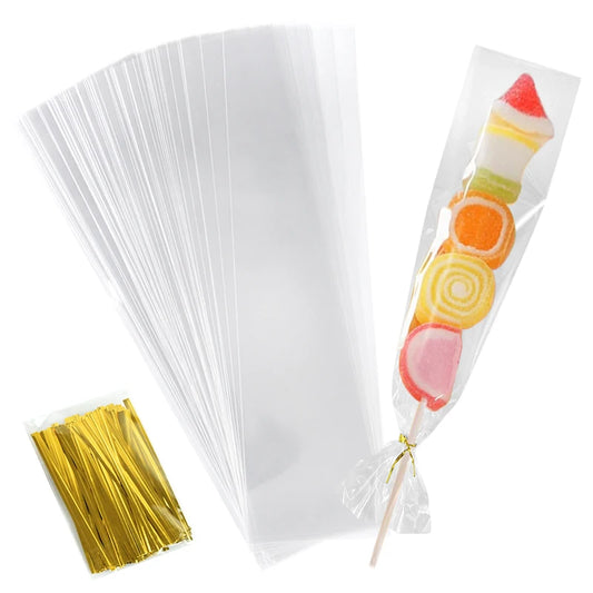 Clear Cellophane Treat Bags – Perfect for Candy, Cookies & Gifts🎁🍬