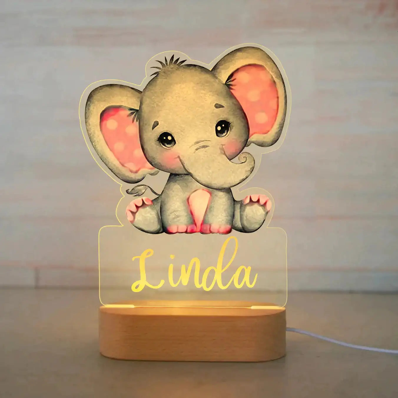 Custom Name Acrylic Night Light – Personalized Kids' Room Decor 🌙✨