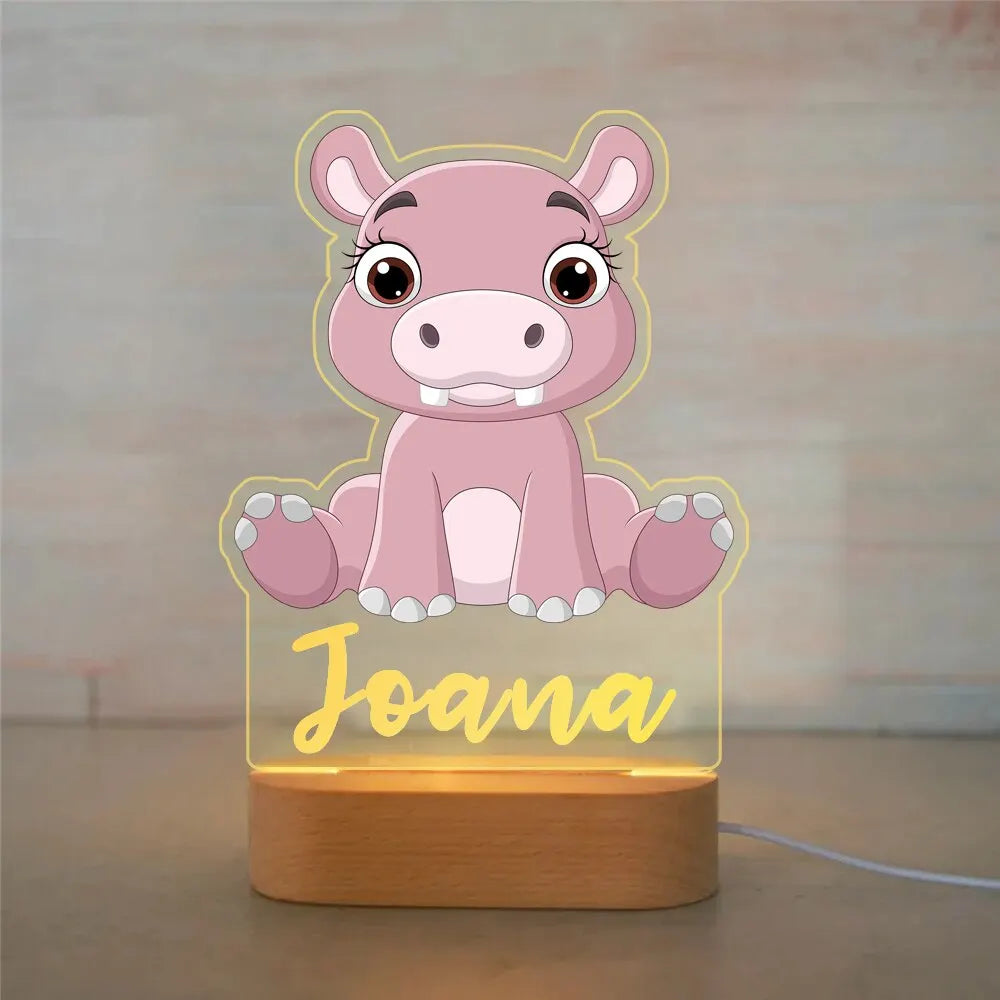 Custom Name Acrylic Night Light – Personalized Kids' Room Decor 🌙✨