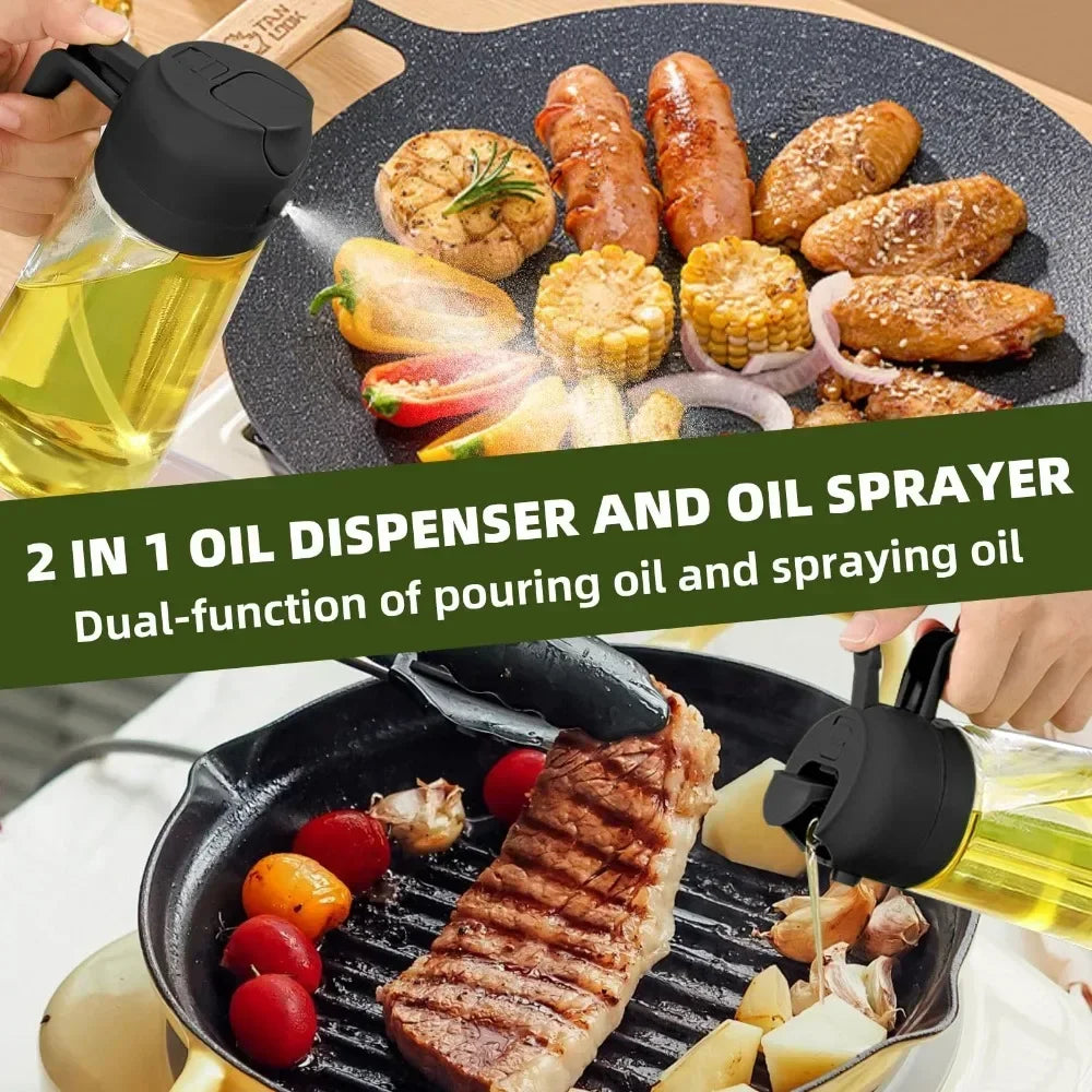 2-in-1 Olive Oil Dispenser & Sprayer – Perfect for Cooking & BBQ 🍳🌿