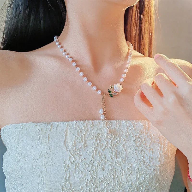 Elegant Opal Bow Necklace – Chic & Timeless Beauty 🎀✨