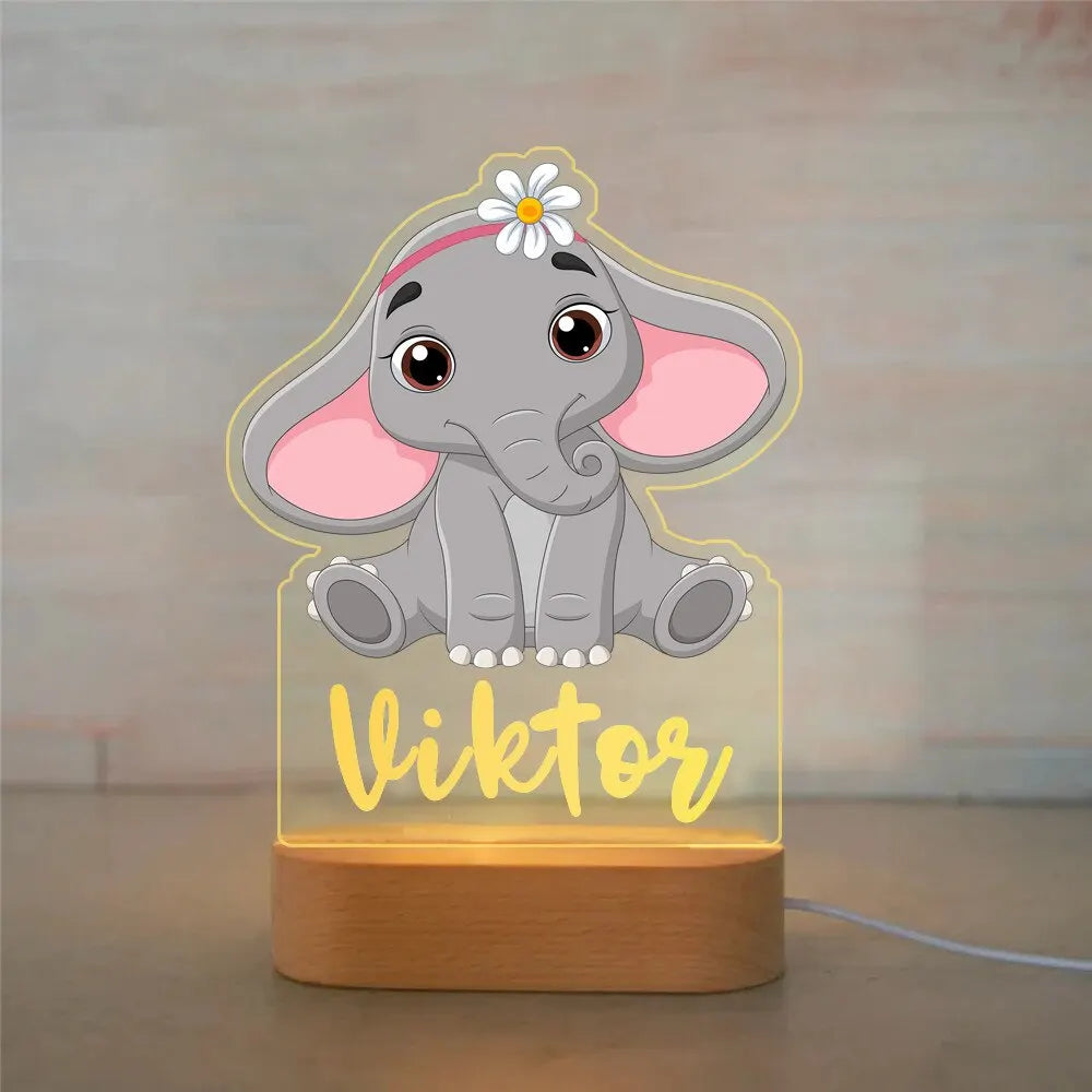 Custom Name Acrylic Night Light – Personalized Kids' Room Decor 🌙✨