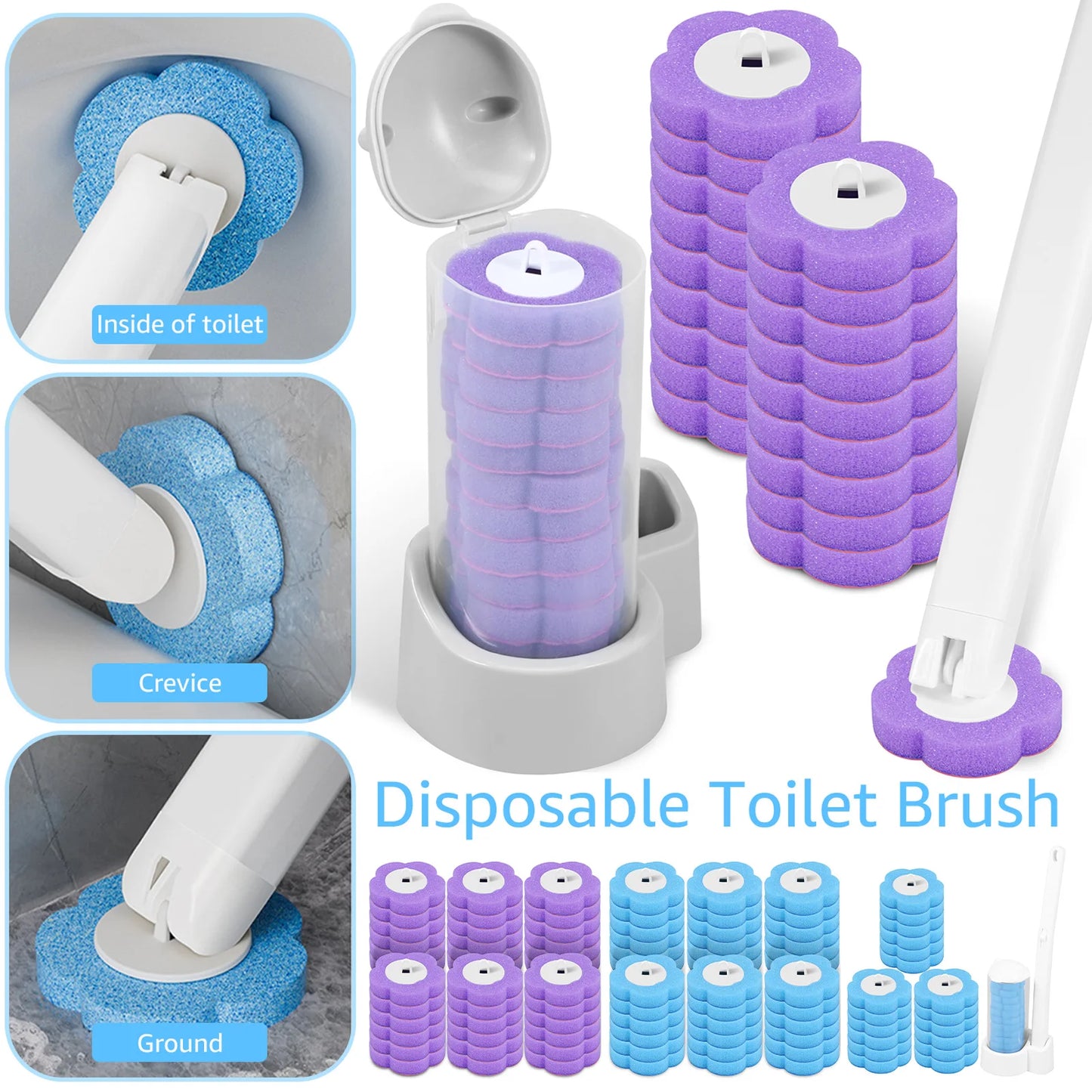 Disposable Toilet Brush Set – Easy & Hygienic Cleaning 🚽✨