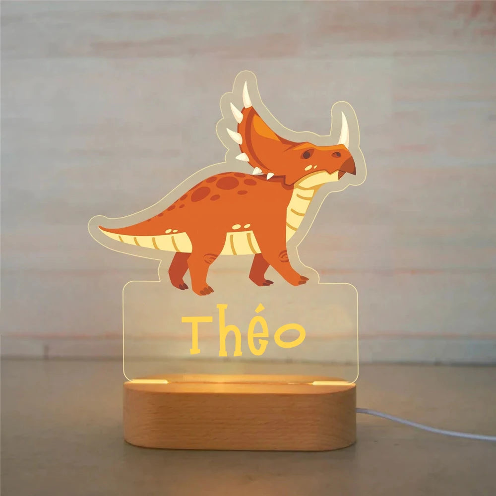 Custom Name Acrylic Night Light – Personalized Kids' Room Decor 🌙✨