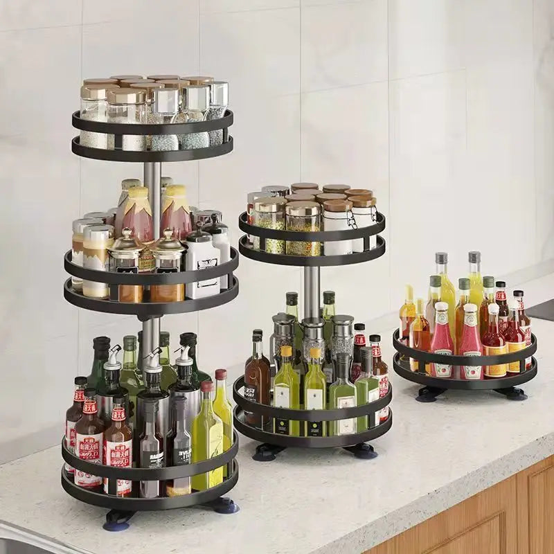 Rotating Spice Rack – Easy & Organized Kitchen Storage! 🏡✨