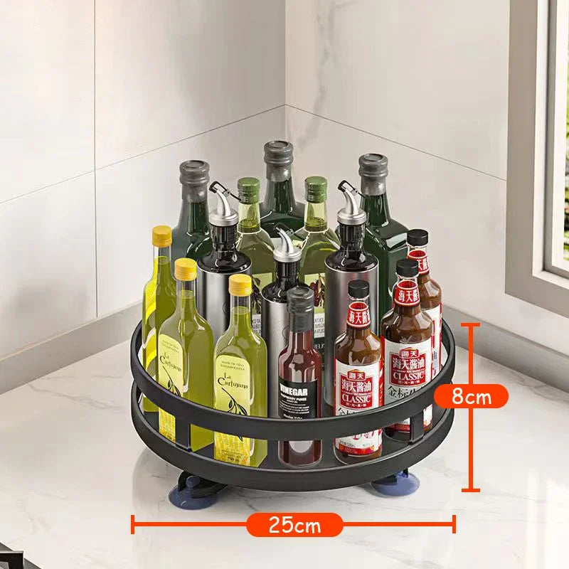 Rotating Spice Rack – Easy & Organized Kitchen Storage! 🏡✨