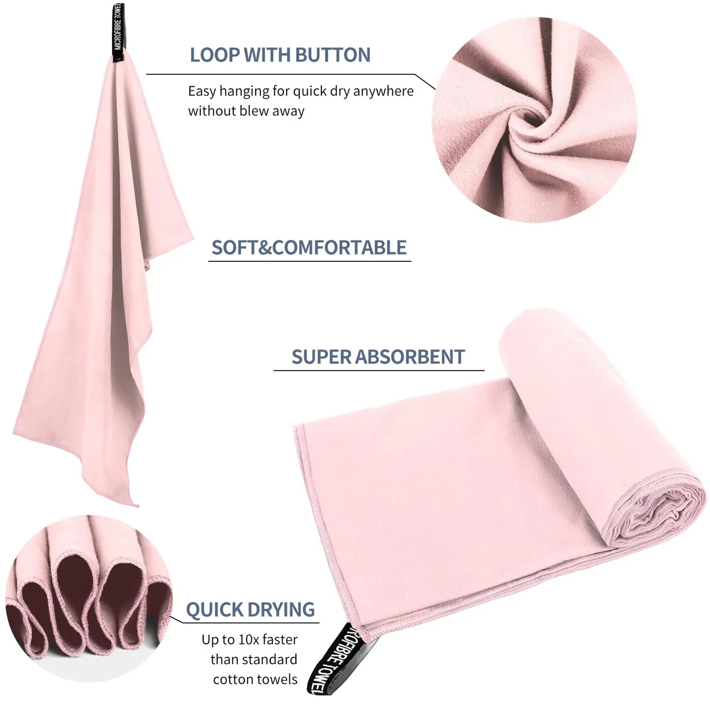 Microfiber Quick-Dry Towel – Ultra Absorbent & Lightweight! 🏖️💦