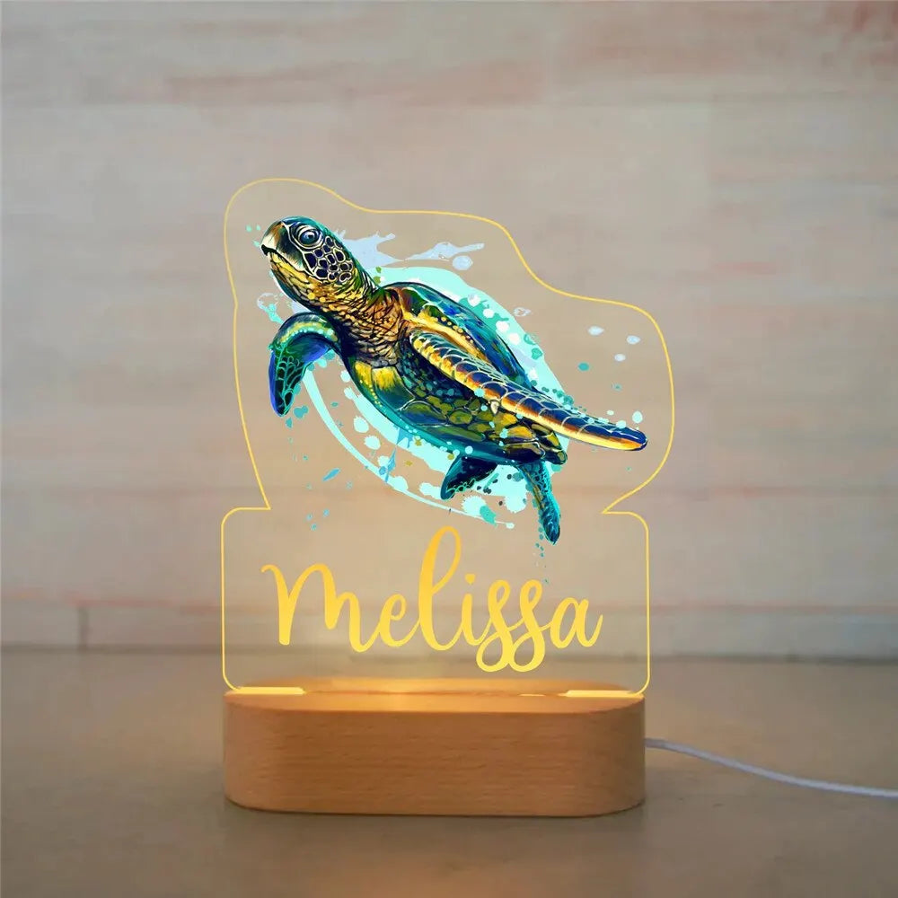 Custom Name Acrylic Night Light – Personalized Kids' Room Decor 🌙✨