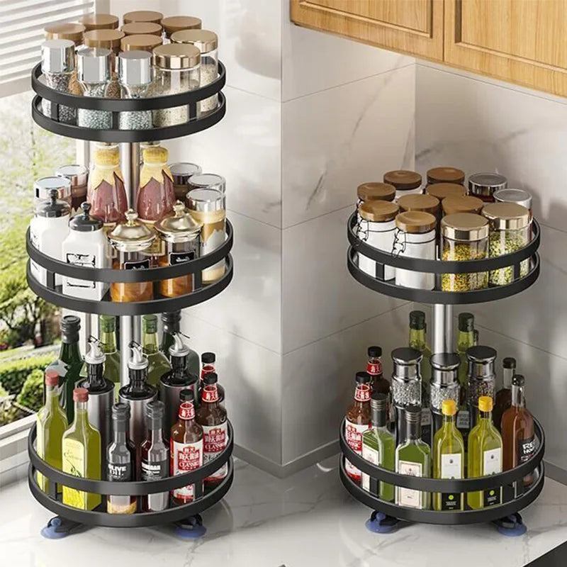 Rotating Spice Rack – Easy & Organized Kitchen Storage! 🏡✨