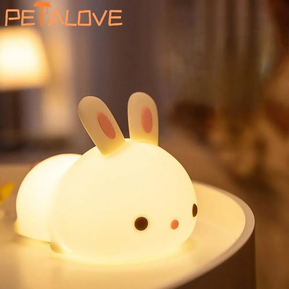 Silicone Night Light – Soft, Warm & USB Rechargeable🌙🐼🐰