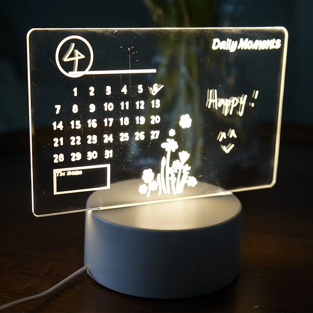 LED Message Board Night Light – Rewritable & Decorative Glow ✨📝