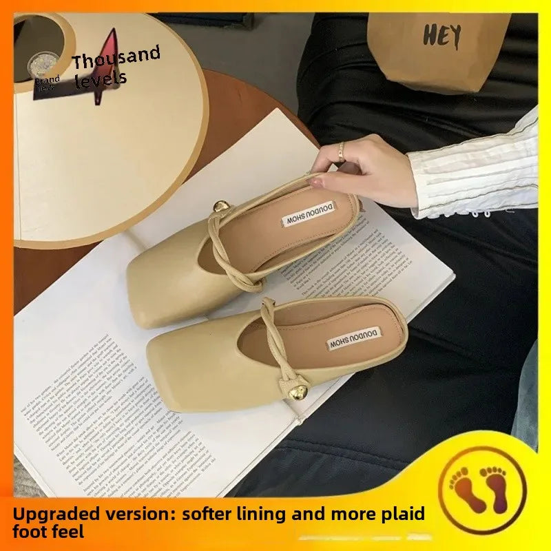 Elegant Square Shoes– Stylish & Comfortable Slip-Ons 👡✨