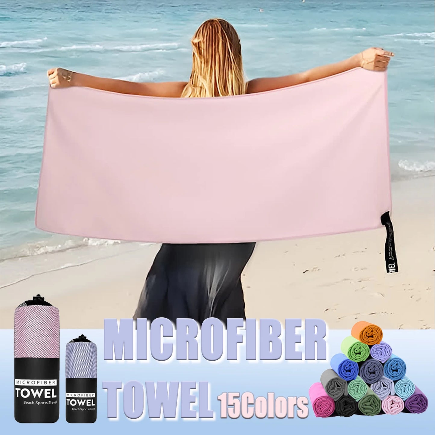 Microfiber Quick-Dry Towel – Ultra Absorbent & Lightweight! 🏖️💦