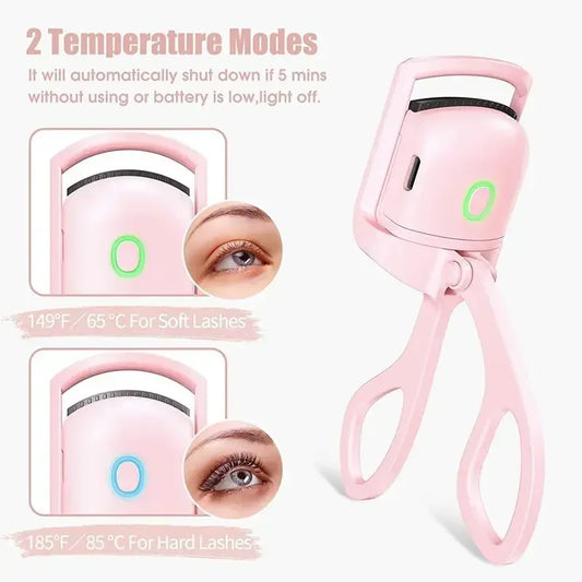 Electric Heated Eyelash Curler – USB Rechargeable & Long-Lasting Curl 🔥