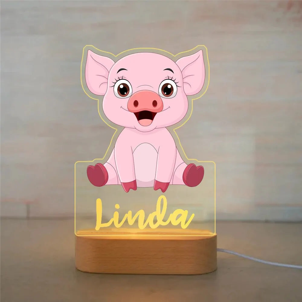 Custom Name Acrylic Night Light – Personalized Kids' Room Decor 🌙✨