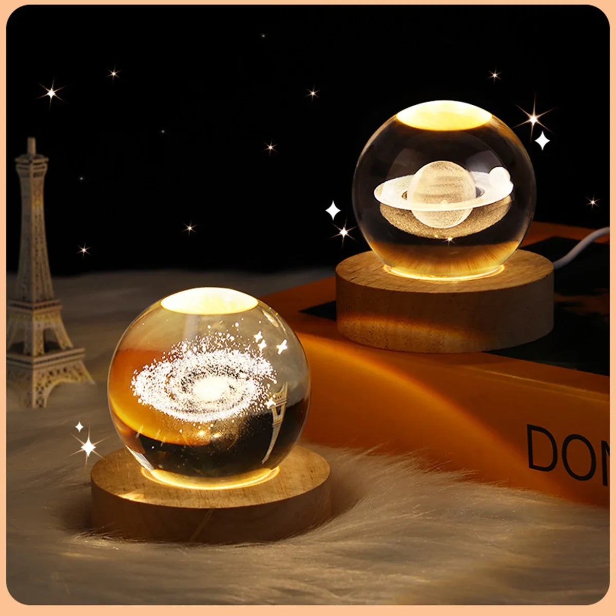 3D Crystal Galaxy Lamp – Enchanting Night Light ✨🌌